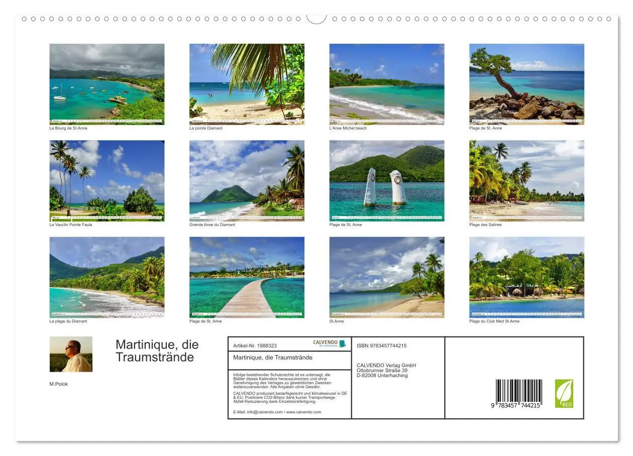 Bild: 9783457744215 | Martinique, die Traumstrände (hochwertiger Premium Wandkalender...