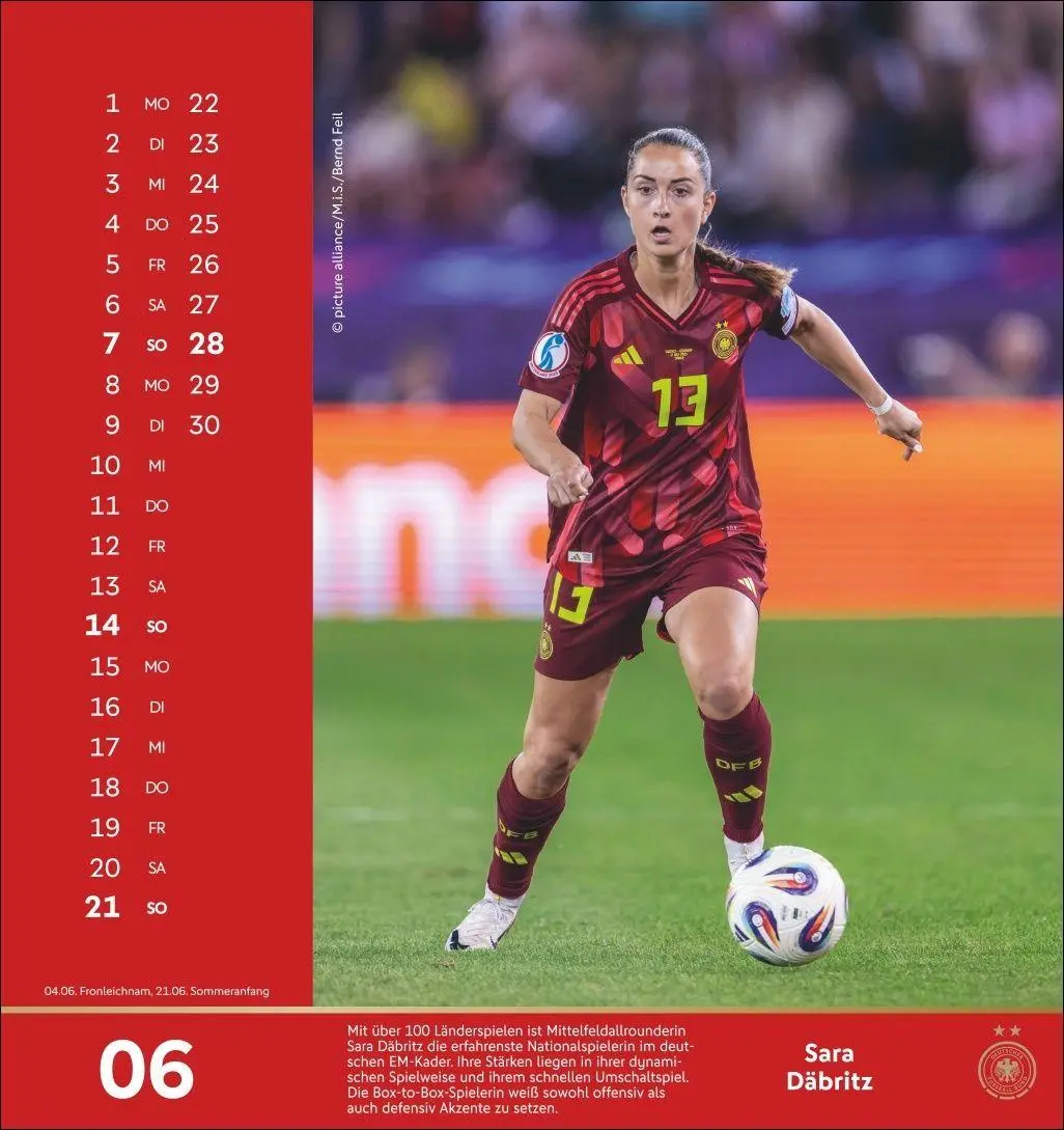 Bild: 9783756414215 | DFB Frauen Postkartenkalender 2026 | Kalender | 13 S. | Deutsch | 2026