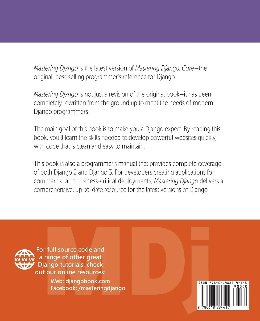 Rückseite: 9780648884415 | Mastering Django | Nigel George | Taschenbuch | Englisch | 2020