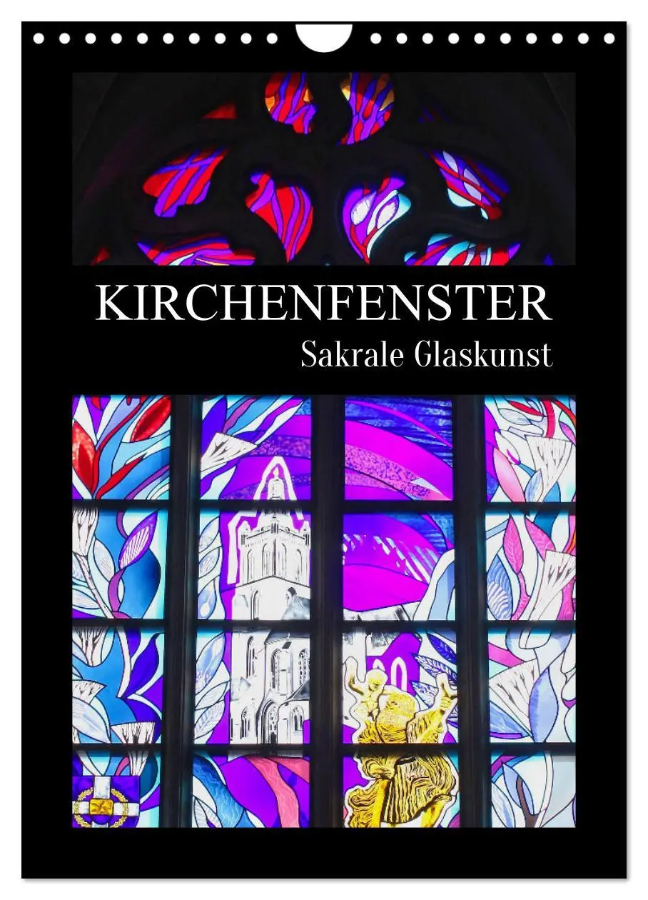 Cover: 9783516364415 | Kirchenfenster - Sakrale Glaskunst (Wandkalender 2026 DIN A4 hoch),...