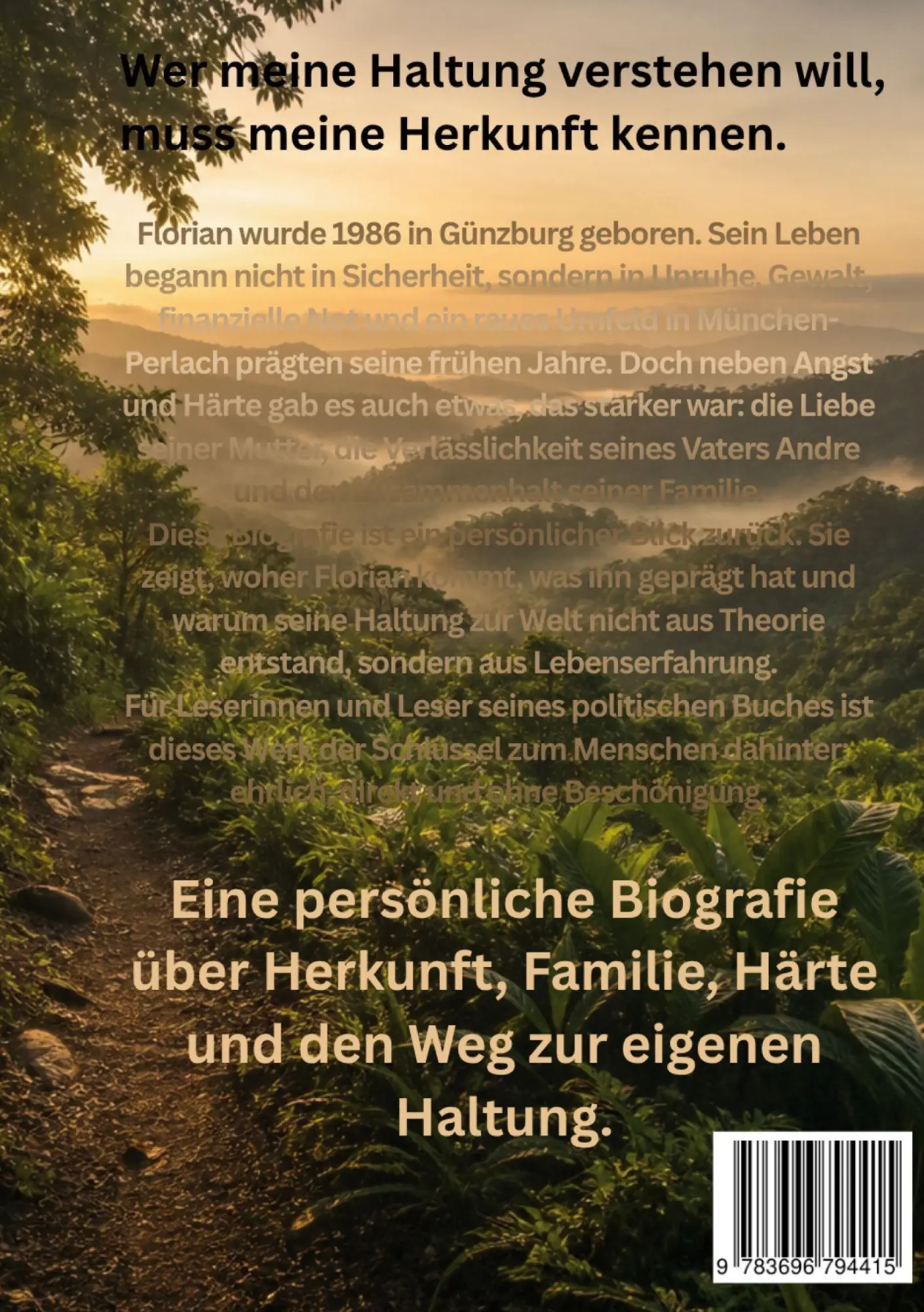 Rückseite: 9783696794415 | Meine Herkunft. Meine Haltung. Mein Weg. | Florian Freudensprung