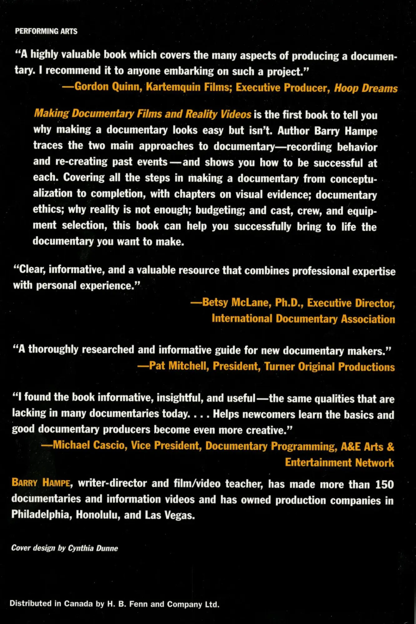 Rückseite: 9780805044515 | Making Documentary Films and Reality Videos | Barry Hampe | Buch