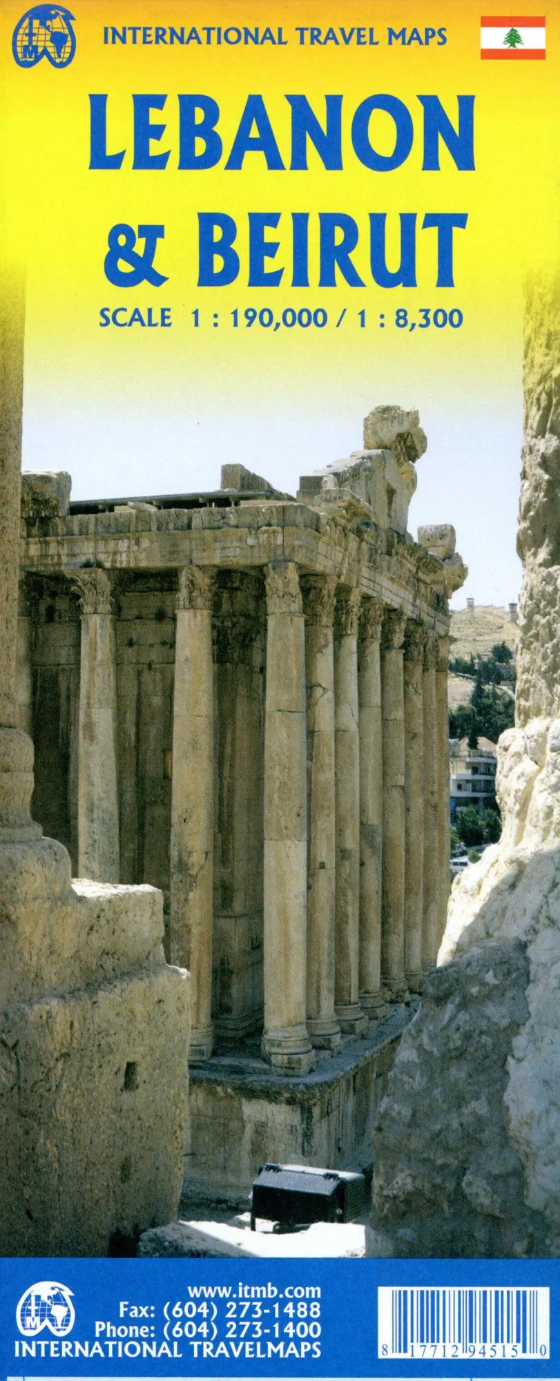 Cover: 9781771294515 | ITM Map Lebanon - Beirut 1:190000 | 1:190000 | (Land-)Karte | Englisch