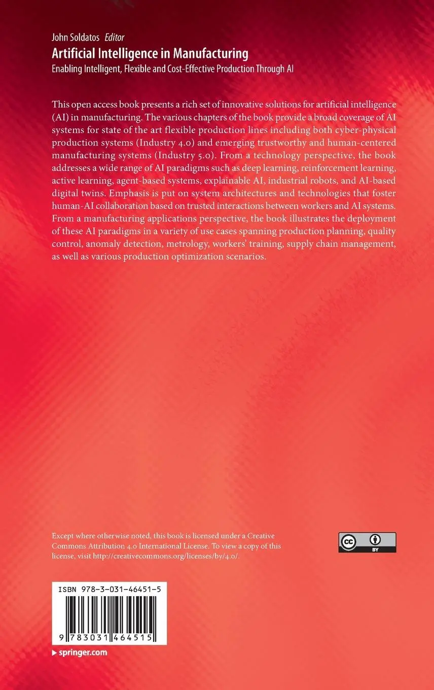Rückseite: 9783031464515 | Artificial Intelligence in Manufacturing | John Soldatos | Buch | 2024
