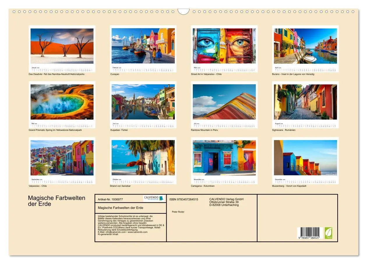 Bild: 9783457264515 | Magische Farbwelten der Erde (Wandkalender 2026 DIN A2 quer),...