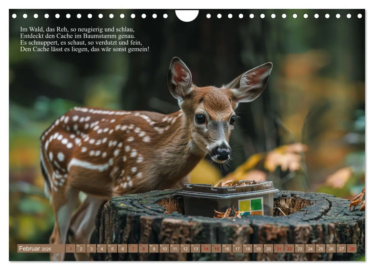 Bild: 9783457334515 | Geocaching Poesie (Wandkalender 2026 DIN A4 quer), CALVENDO...