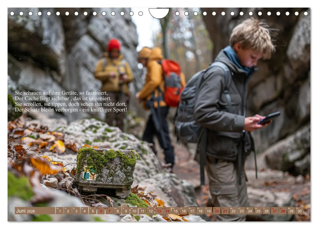 Bild: 9783457334515 | Geocaching Poesie (Wandkalender 2026 DIN A4 quer), CALVENDO...
