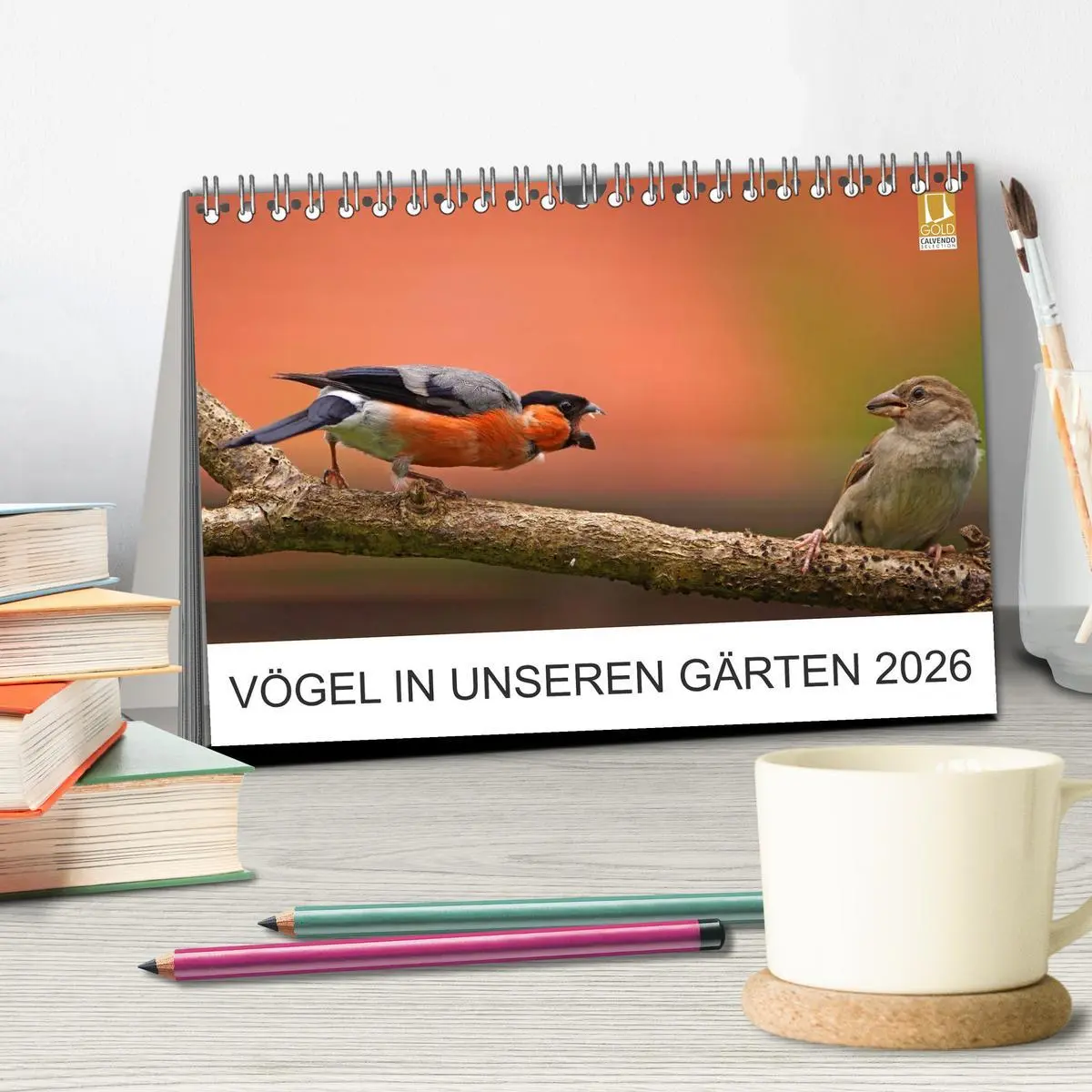 Bild: 9783516114515 | Vögel in unseren Gärten 2026 (Tischkalender 2026 DIN A5 quer),...