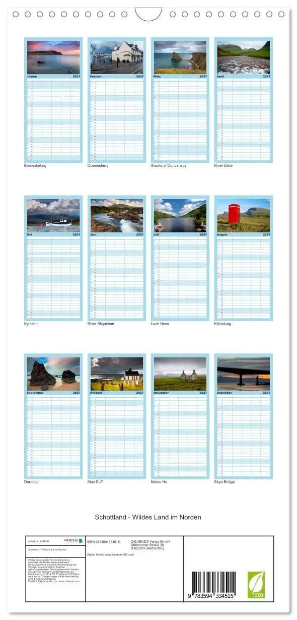 Bild: 9783594334515 | Familienplaner 2027 - Schottland - Wildes Land im Norden mit 5...