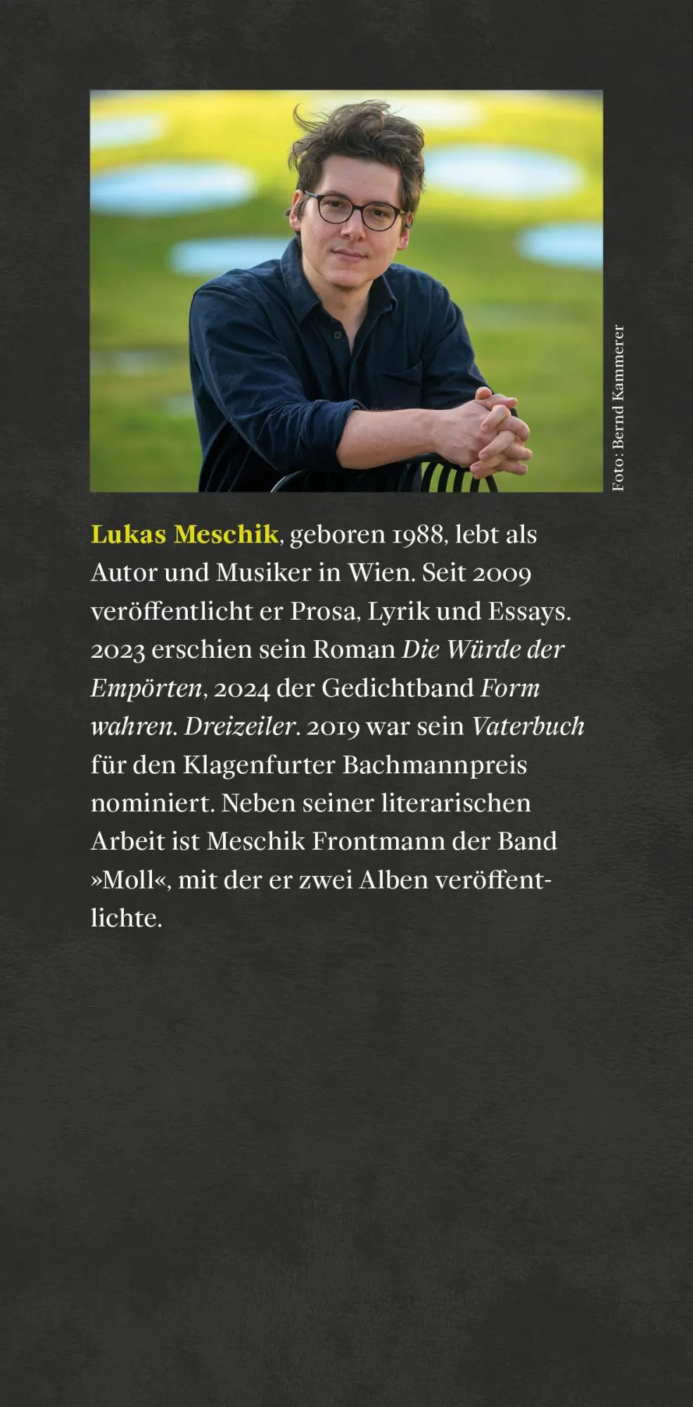 Bild: 9783949774515 | Im Epizentrum des Lebens | Literarisches Notizbuch | Lukas Meschik