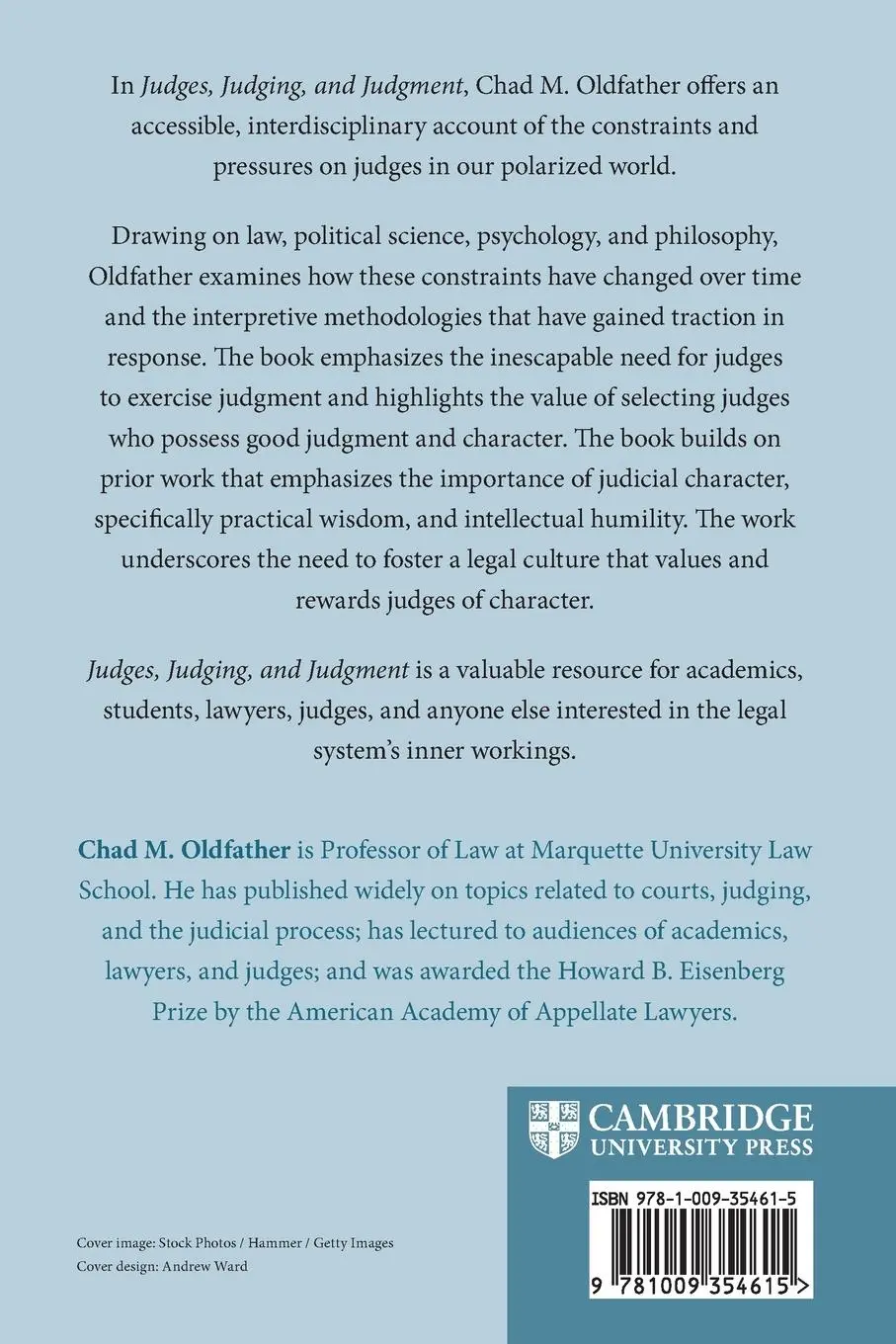 Rückseite: 9781009354615 | Judges, Judging, and Judgment | Chad M. Oldfather | Taschenbuch | 2024