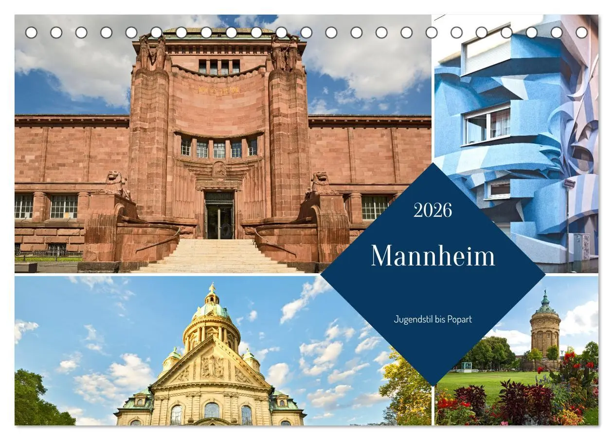 Cover: 9783457564615 | Mannheim - Jugendstil bis Popart (Tischkalender 2026 DIN A5 quer),...