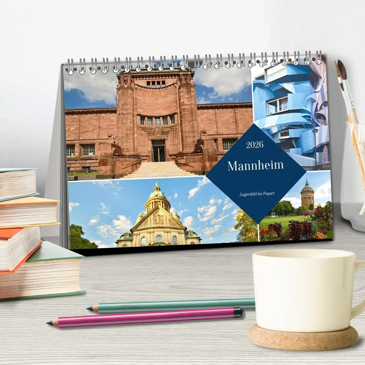 Bild: 9783457564615 | Mannheim - Jugendstil bis Popart (Tischkalender 2026 DIN A5 quer),...