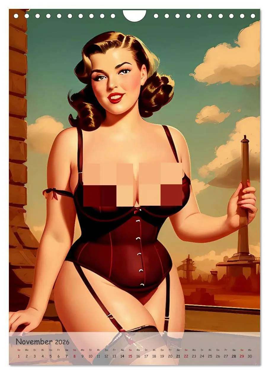 Bild: 9783516274615 | Pin-up Girls - Retro Glamour (Wandkalender 2026 DIN A4 hoch),...