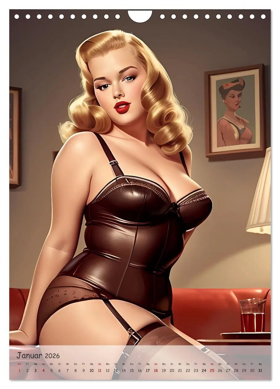 Bild: 9783516274615 | Pin-up Girls - Retro Glamour (Wandkalender 2026 DIN A4 hoch),...