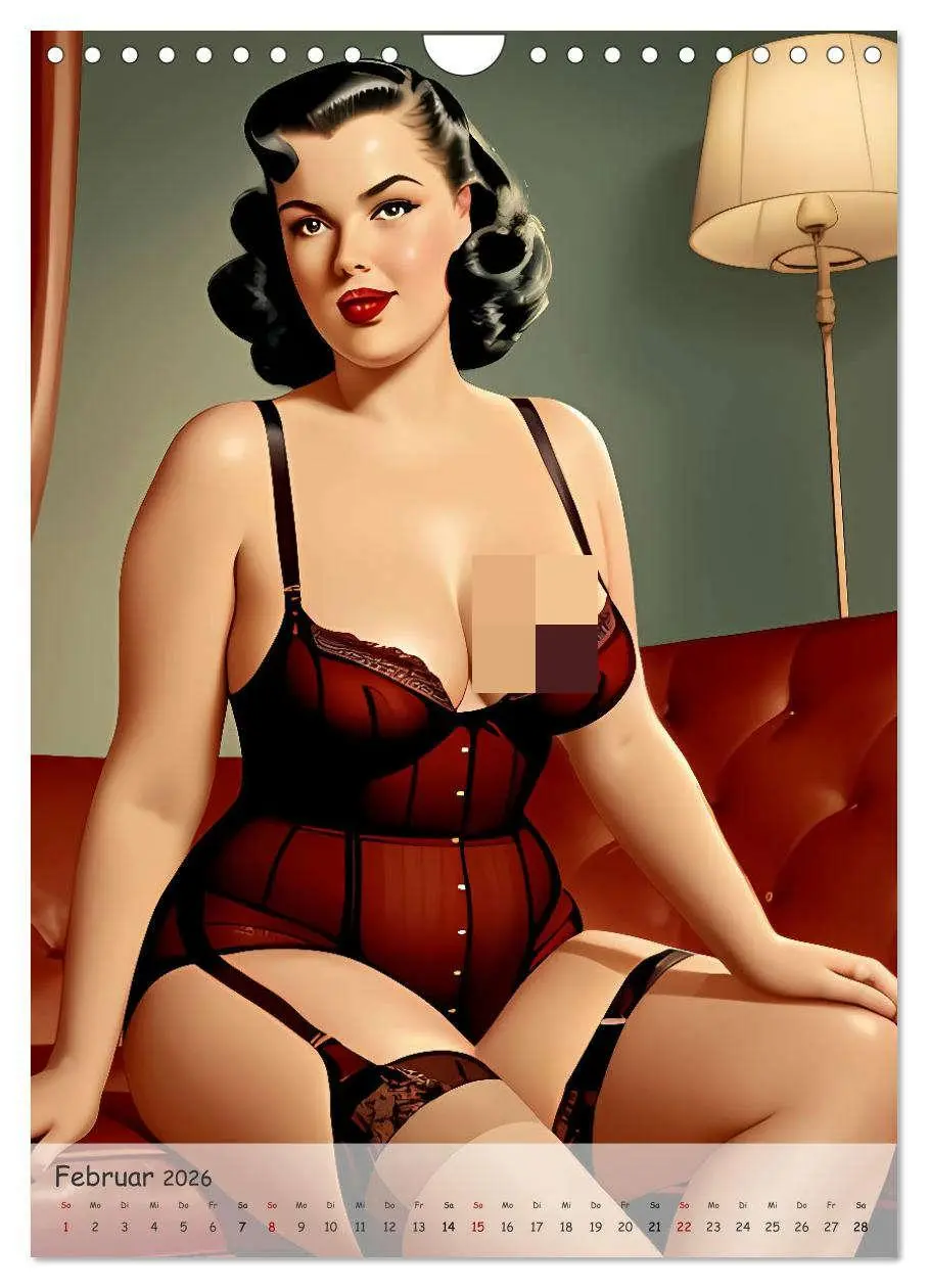 Bild: 9783516274615 | Pin-up Girls - Retro Glamour (Wandkalender 2026 DIN A4 hoch),...
