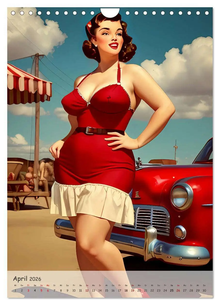 Bild: 9783516274615 | Pin-up Girls - Retro Glamour (Wandkalender 2026 DIN A4 hoch),...