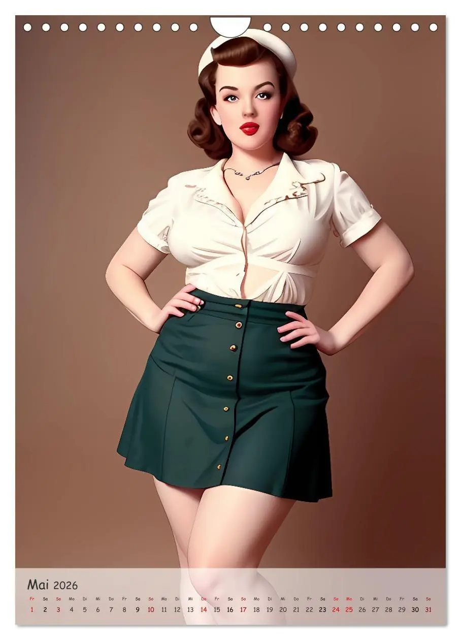 Bild: 9783516274615 | Pin-up Girls - Retro Glamour (Wandkalender 2026 DIN A4 hoch),...