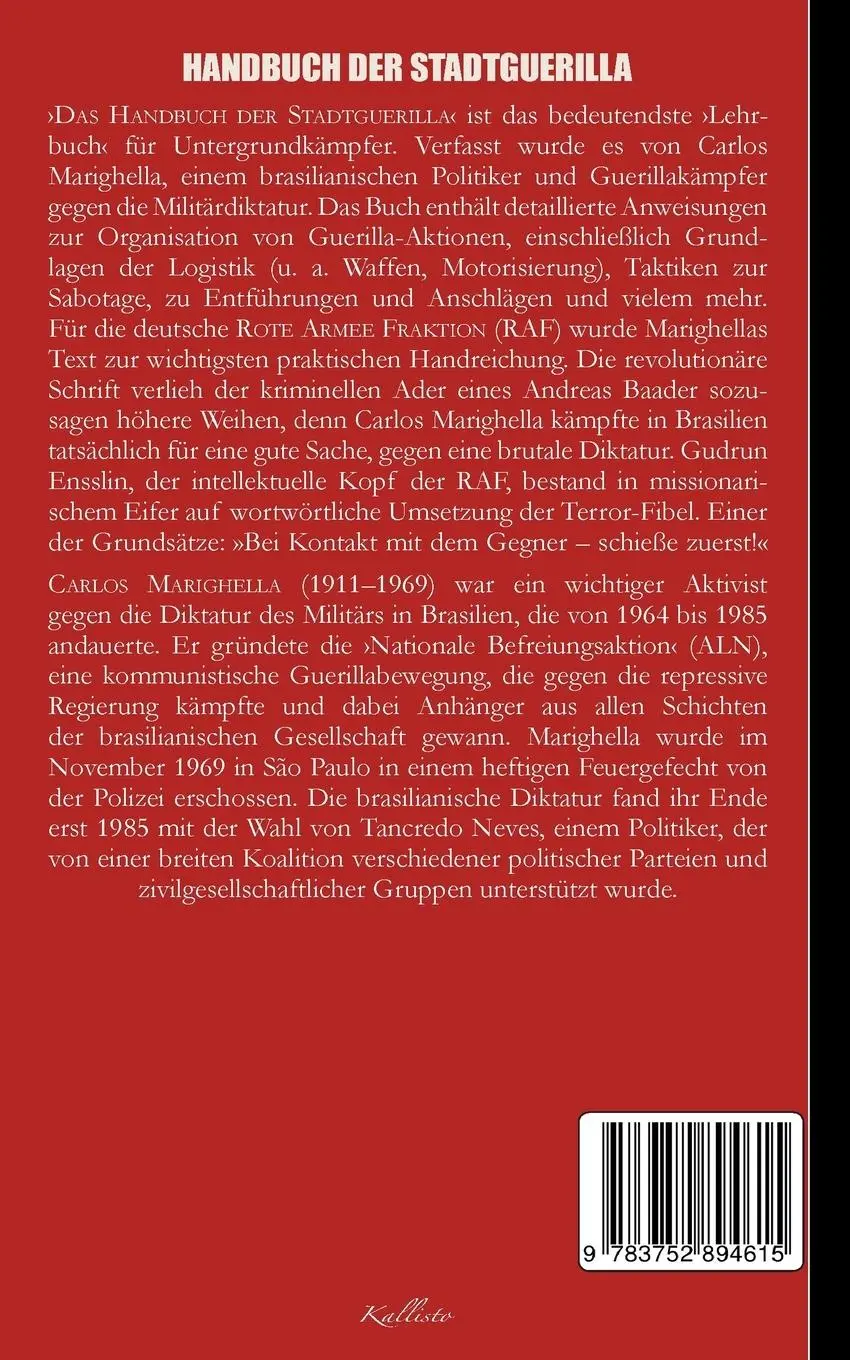 Rückseite: 9783752894615 | Handbuch der Stadtguerilla | Carlos Marighella | Taschenbuch | 68 S.