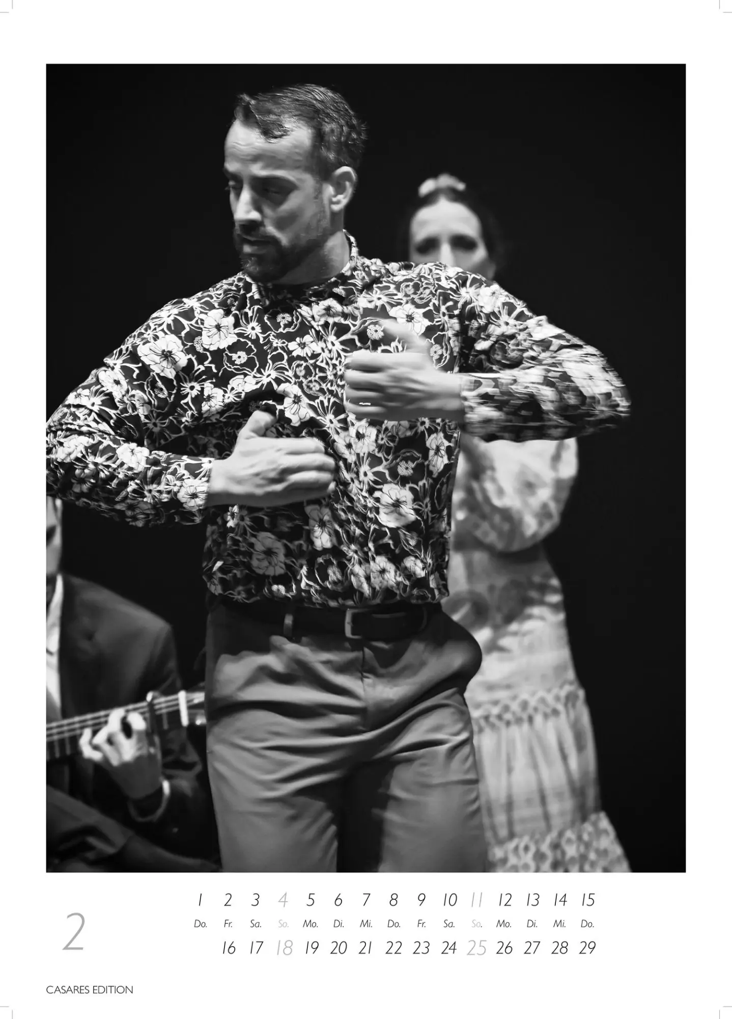 Bild: 9781835244715 | Flamenco schwarz-weiss 2026 | H. W. Schawe | Kalender | 14 S. | 2026