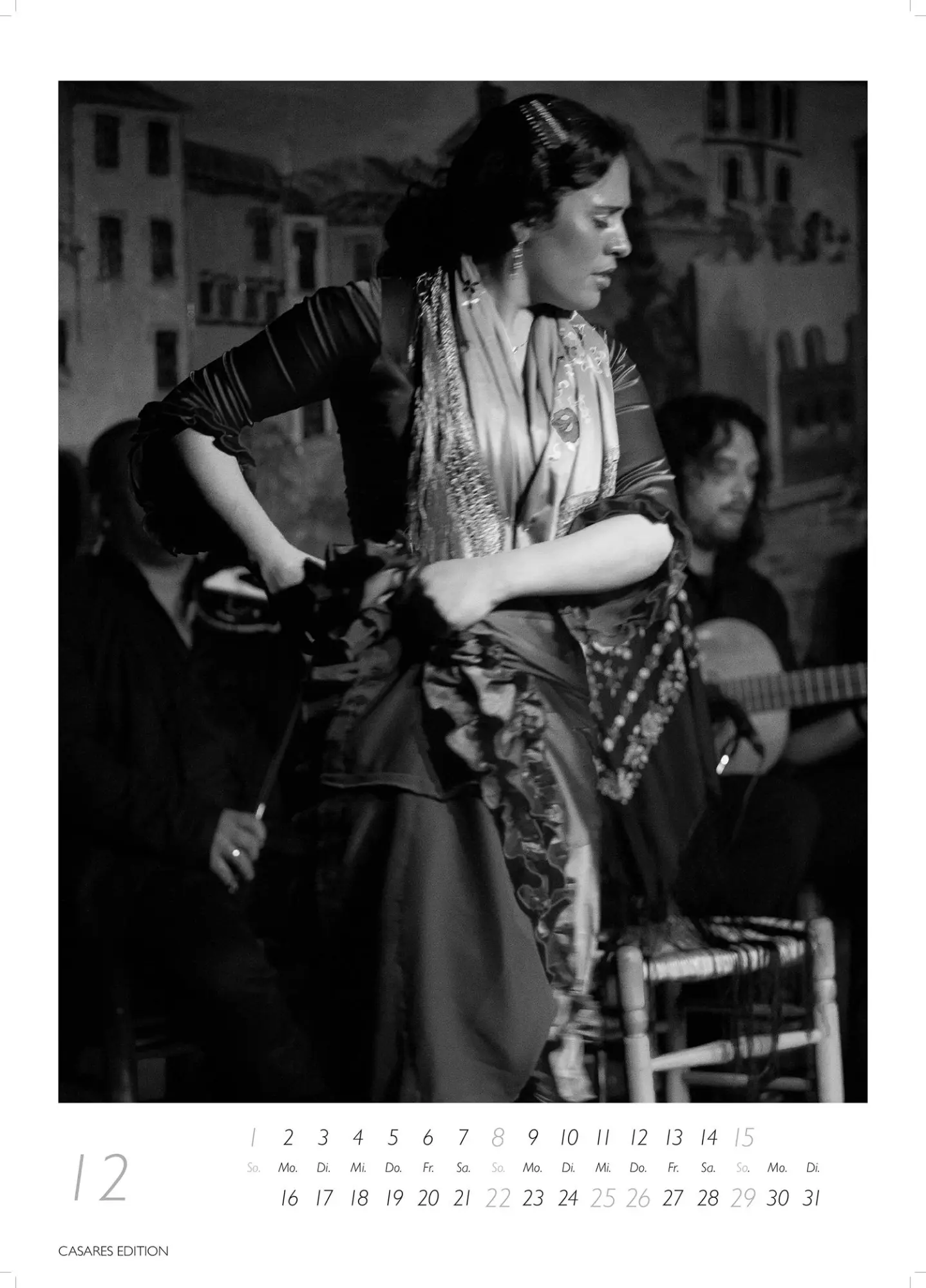 Bild: 9781835244715 | Flamenco schwarz-weiss 2026 | H. W. Schawe | Kalender | 14 S. | 2026
