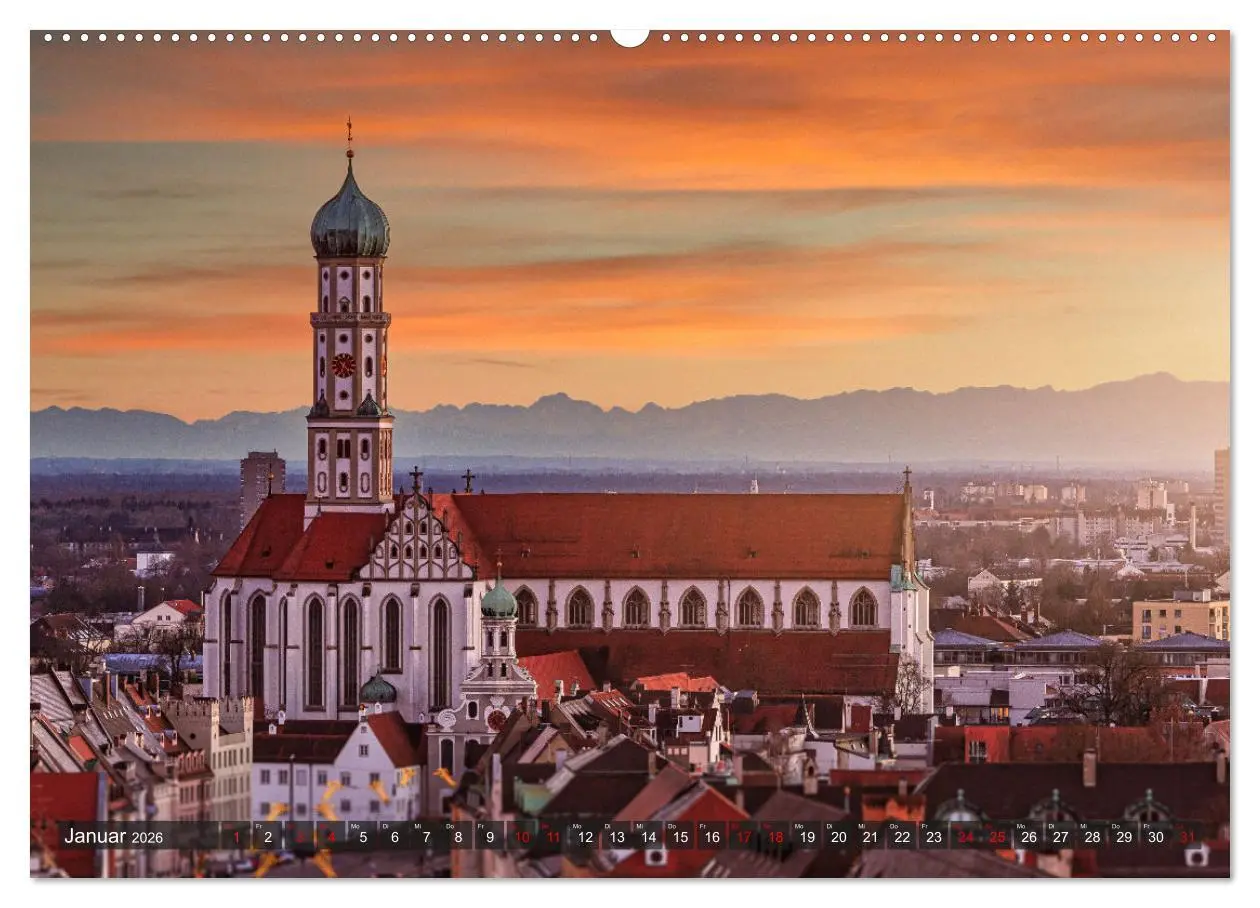 Bild: 9783457554715 | Augsburg - Stadt und Land (Wandkalender 2026 DIN A2 quer), CALVENDO...