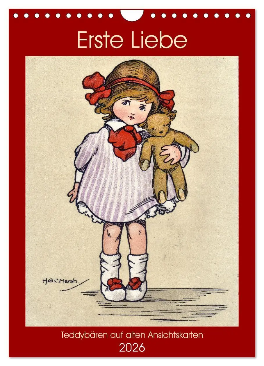Cover: 9783516334715 | Erste Liebe - Teddybären auf alten Ansichtskarten (Wandkalender...