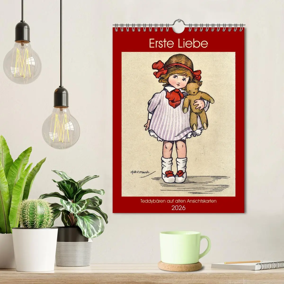 Bild: 9783516334715 | Erste Liebe - Teddybären auf alten Ansichtskarten (Wandkalender...