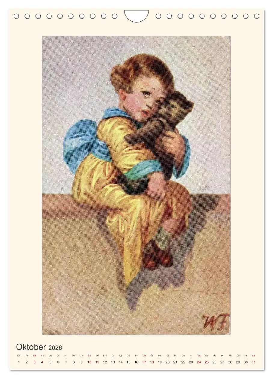 Bild: 9783516334715 | Erste Liebe - Teddybären auf alten Ansichtskarten (Wandkalender...