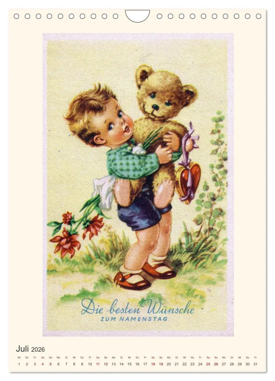 Bild: 9783516334715 | Erste Liebe - Teddybären auf alten Ansichtskarten (Wandkalender...