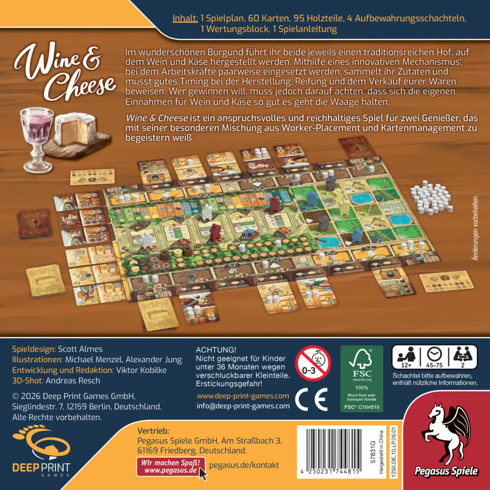 Bild: 4250231744815 | Wine &amp; Cheese (Deep Print Games) | Spiel | 57831G | Deutsch | 2026