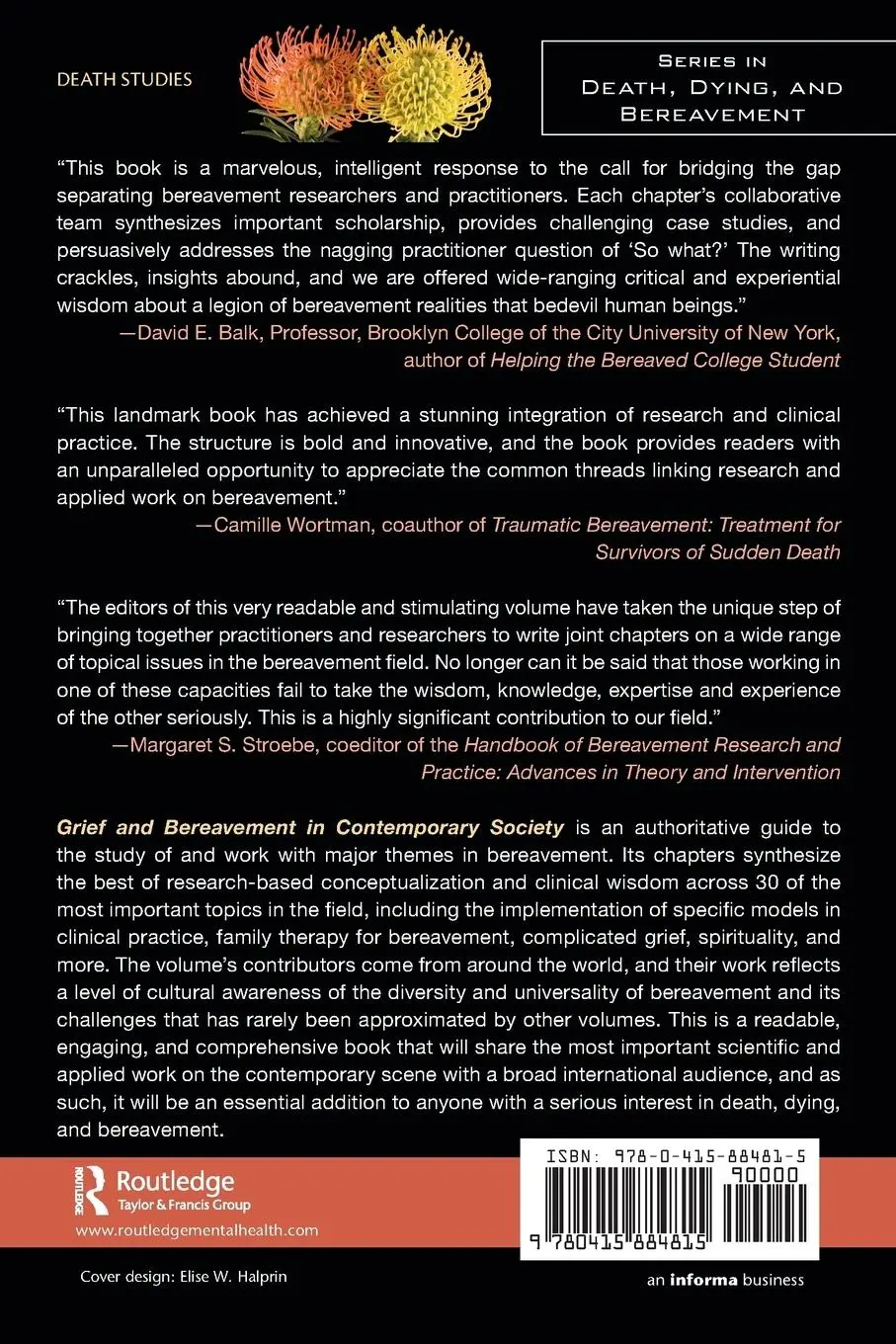 Rückseite: 9780415884815 | Grief and Bereavement in Contemporary Society | Neimeyer (u. a.)