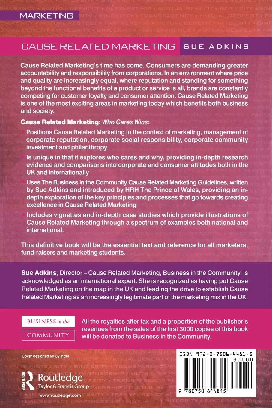 Rückseite: 9780750644815 | Cause Related Marketing | Sue Adkins | Taschenbuch | Englisch | 1999