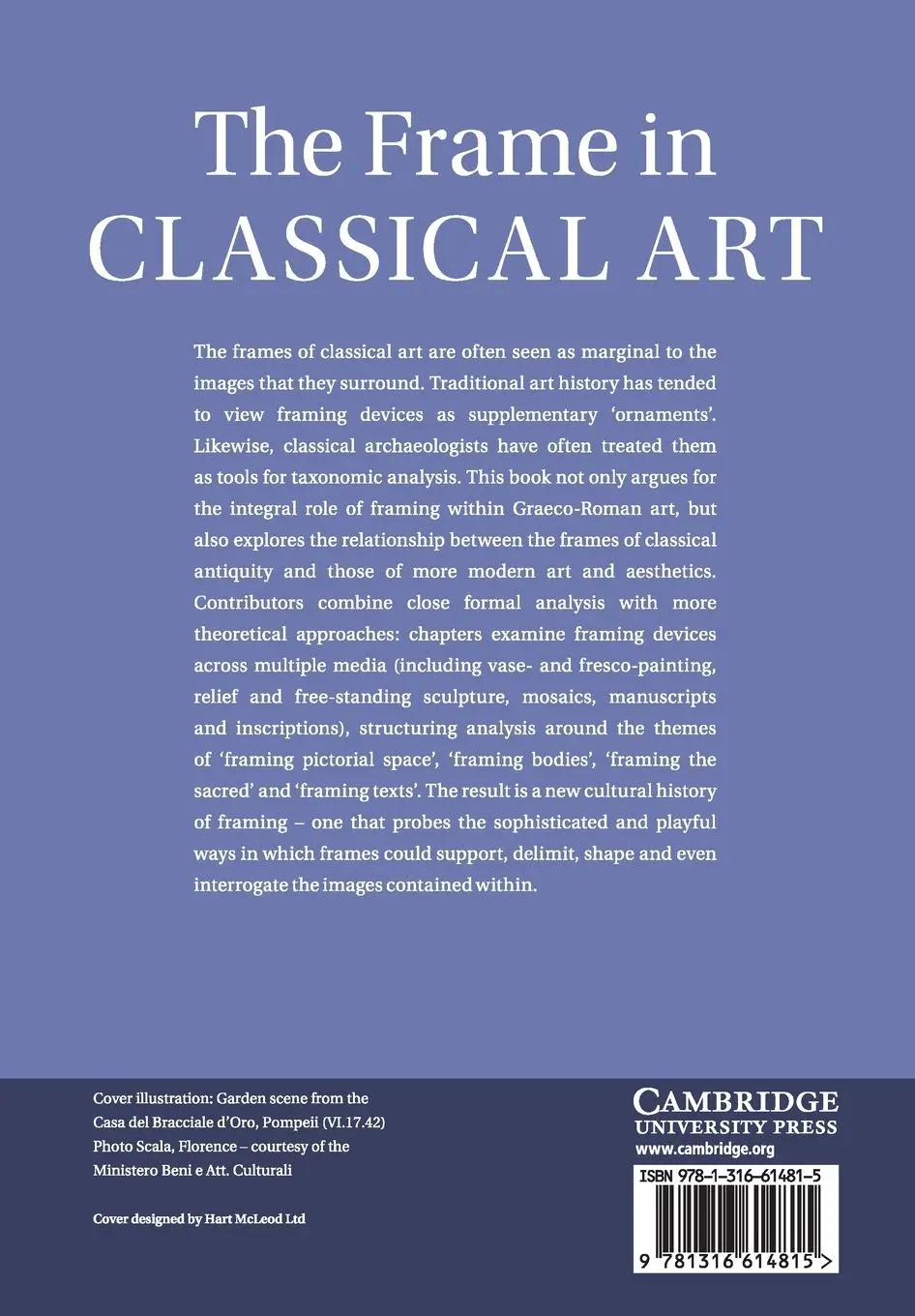 Rückseite: 9781316614815 | The Frame in Classical Art | Verity J. Platt (u. a.) | Taschenbuch