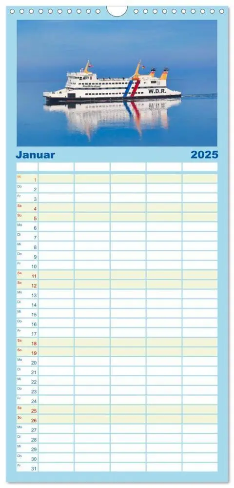 Bild: 9783457094815 | Familienplaner 2025 - Föhr... liebt in eine Insel mit 5 Spalten...