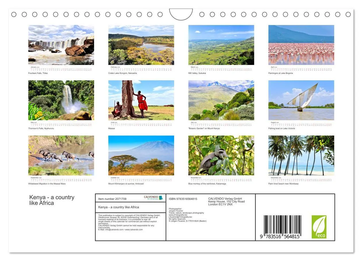 Bild: 9783516564815 | Kenya - a country like Africa (Wall Calendar 2026 DIN A4...