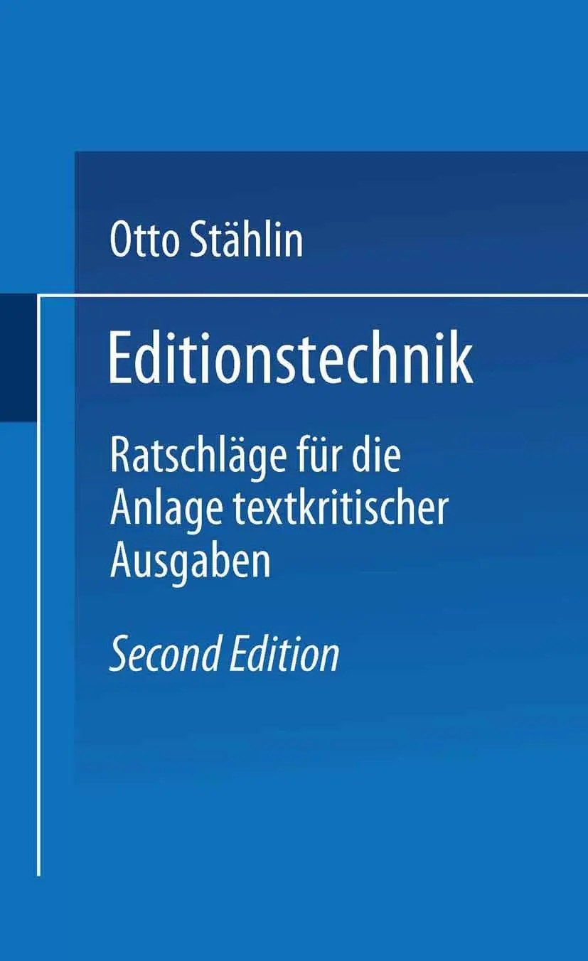 Cover: 9783663154815 | Editionstechnik | Ratschläge für die Anlage Textkritischer Ausgaben