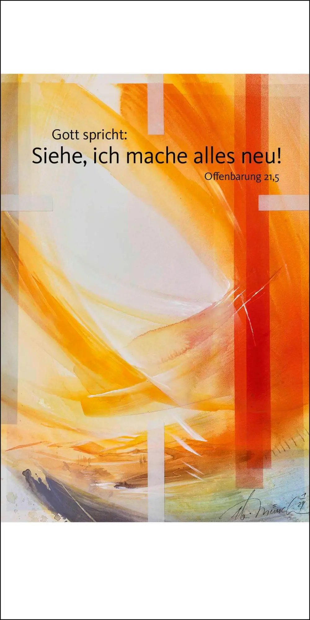 Cover: 4251693904915 | Jahreslosung Münch 2026, Faltkarte mit Betrachtung (10er-Set) | Münch