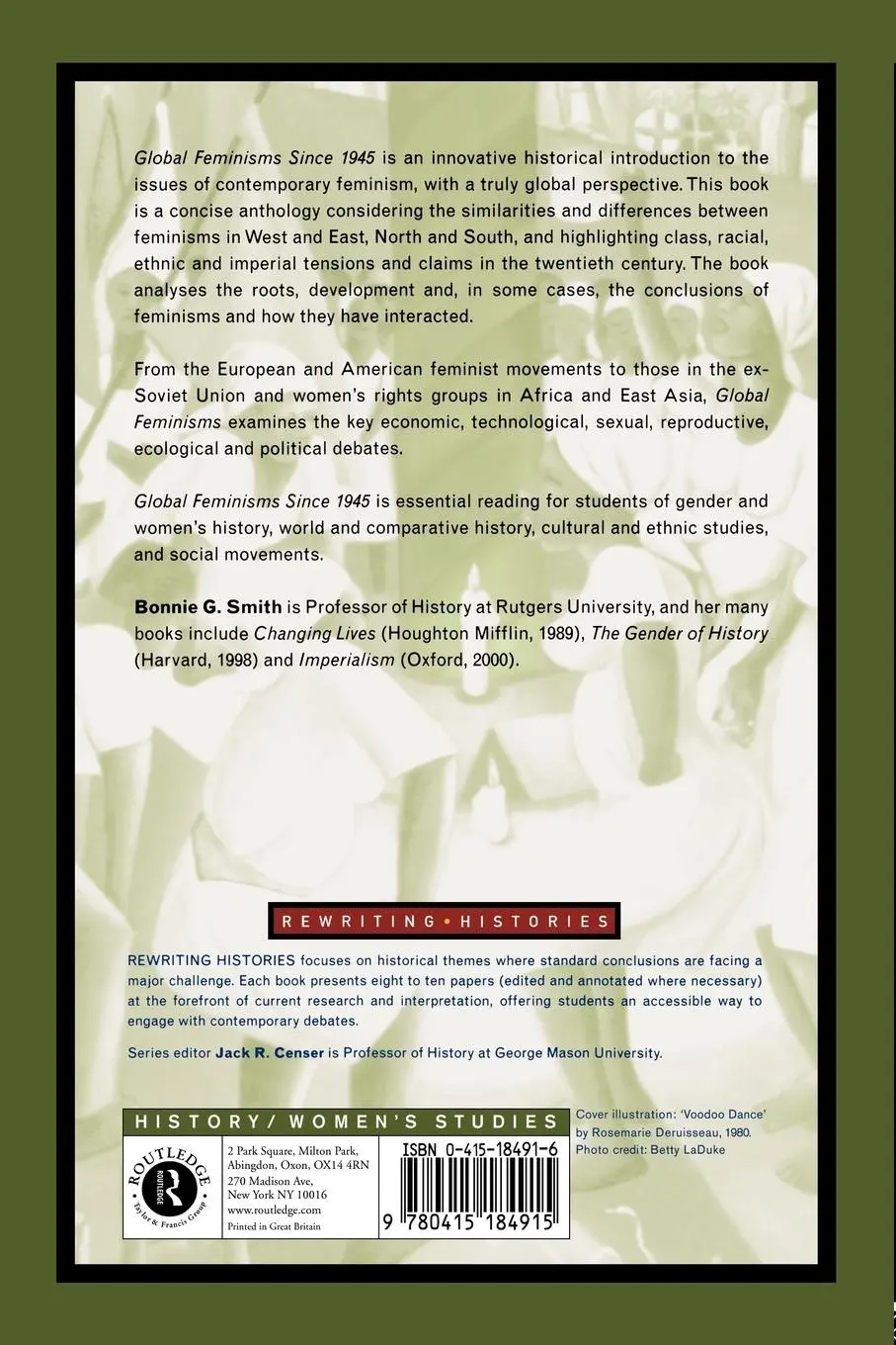 Rückseite: 9780415184915 | Global Feminisms Since 1945 | Bonnie G Smith | Taschenbuch | Englisch