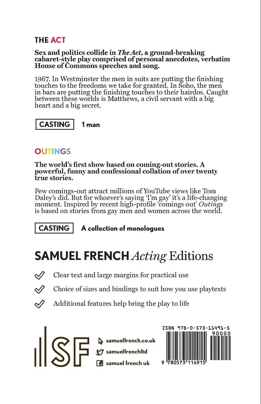 Rückseite: 9780573114915 | Outings &amp; The Act | Matthew Baldwin | Taschenbuch | Englisch | 2017