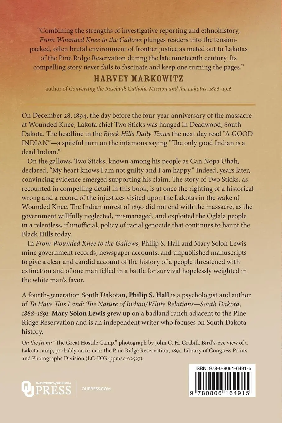Rückseite: 9780806164915 | From Wounded Knee to the Gallows | Phillip S Hall (u. a.) | Buch