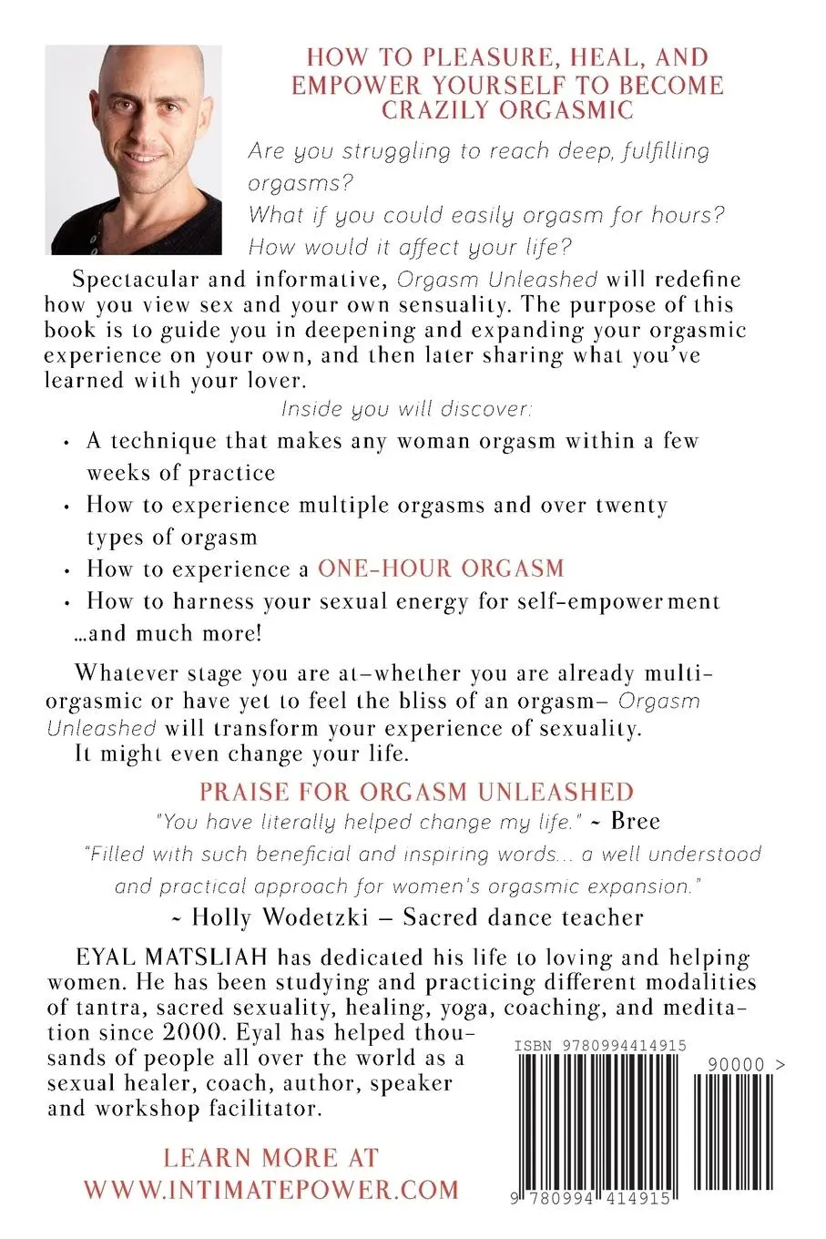 Rückseite: 9780994414915 | Orgasm Unleashed | Your guide to pleasure, healing and power | Buch