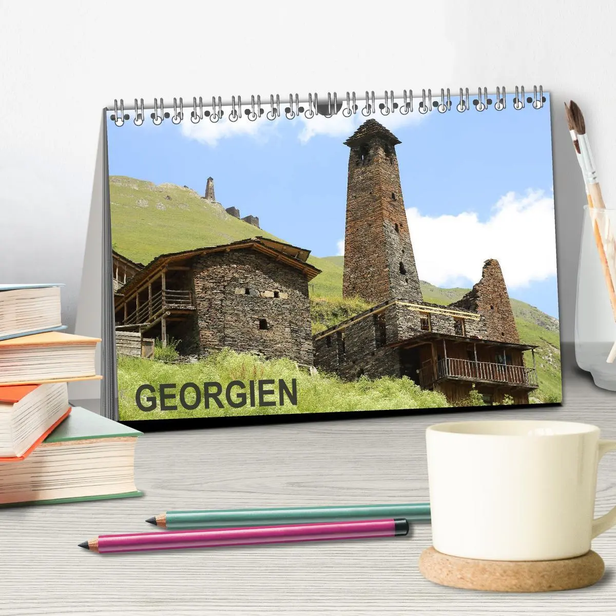 Bild: 9783457844915 | GEORGIEN (Tischkalender 2026 DIN A5 quer), CALVENDO Monatskalender