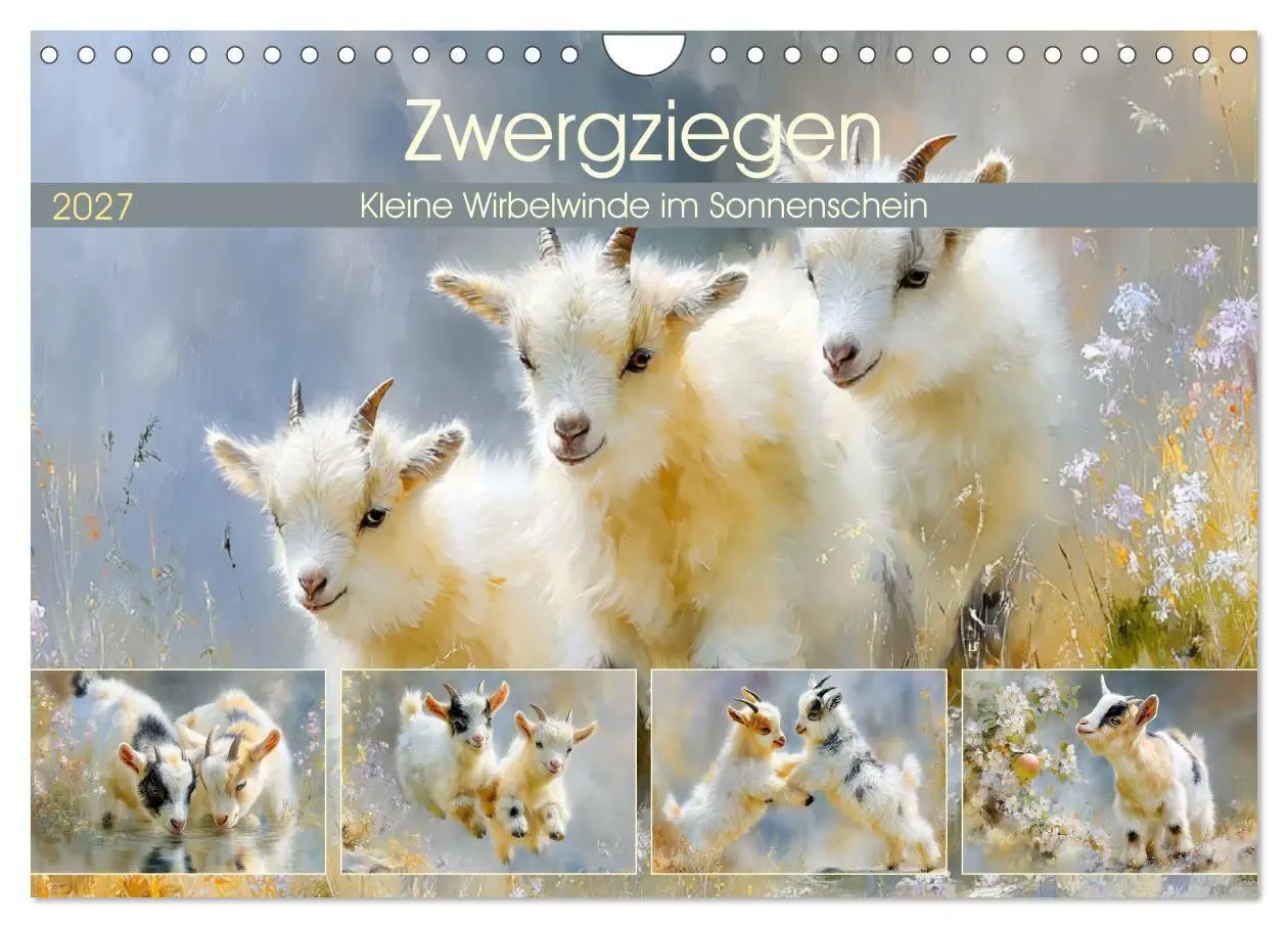 Cover: 9783516794915 | Zwergziegen. Kleine Wirbelwinde im Sonnenschein (Wandkalender 2027...