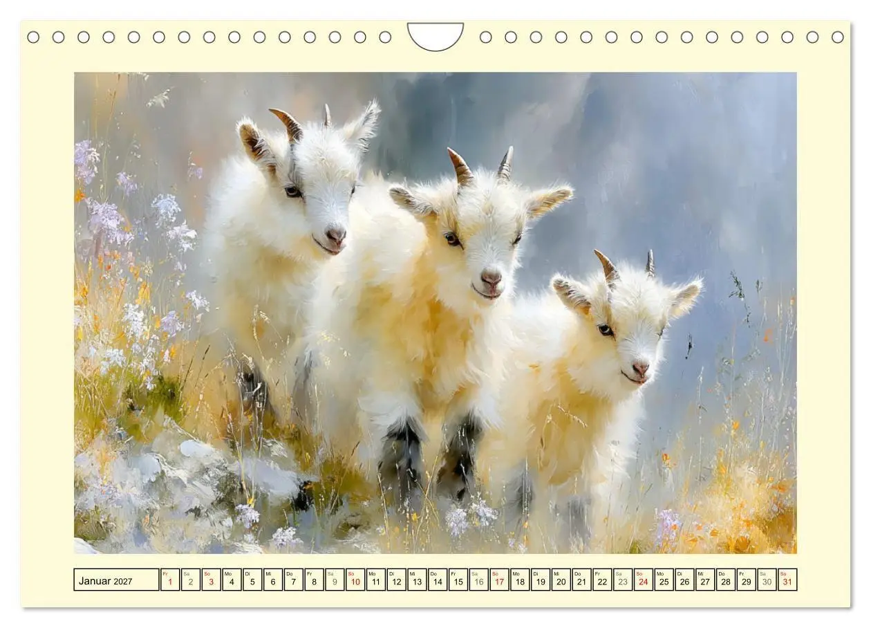 Bild: 9783516794915 | Zwergziegen. Kleine Wirbelwinde im Sonnenschein (Wandkalender 2027...