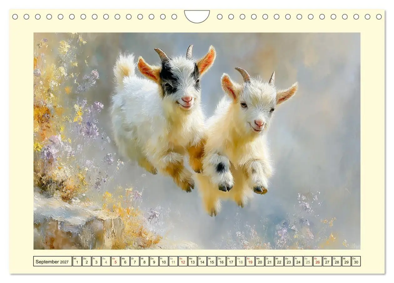Bild: 9783516794915 | Zwergziegen. Kleine Wirbelwinde im Sonnenschein (Wandkalender 2027...