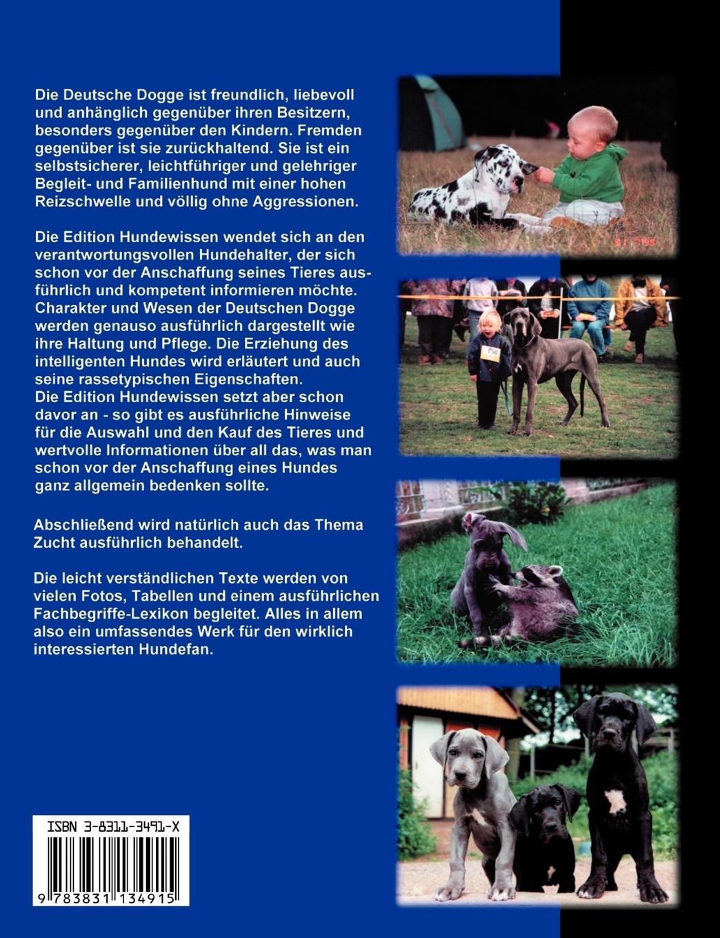 Rückseite: 9783831134915 | Deutsche Dogge | Jens Mathias | Taschenbuch | 108 S. | Deutsch | 2002