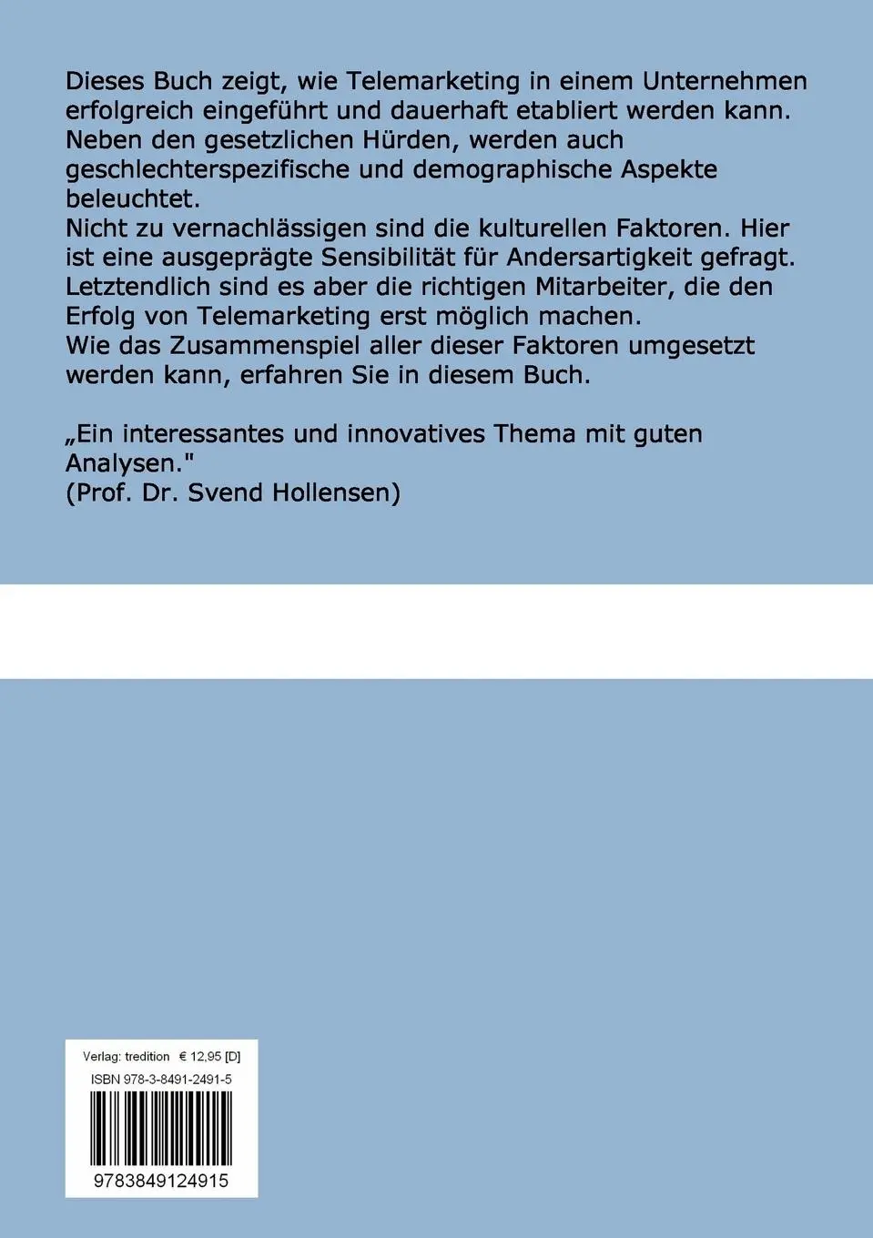 Rückseite: 9783849124915 | Telemarketing in der Praxis | Detlef Bonner | Taschenbuch | 120 S.