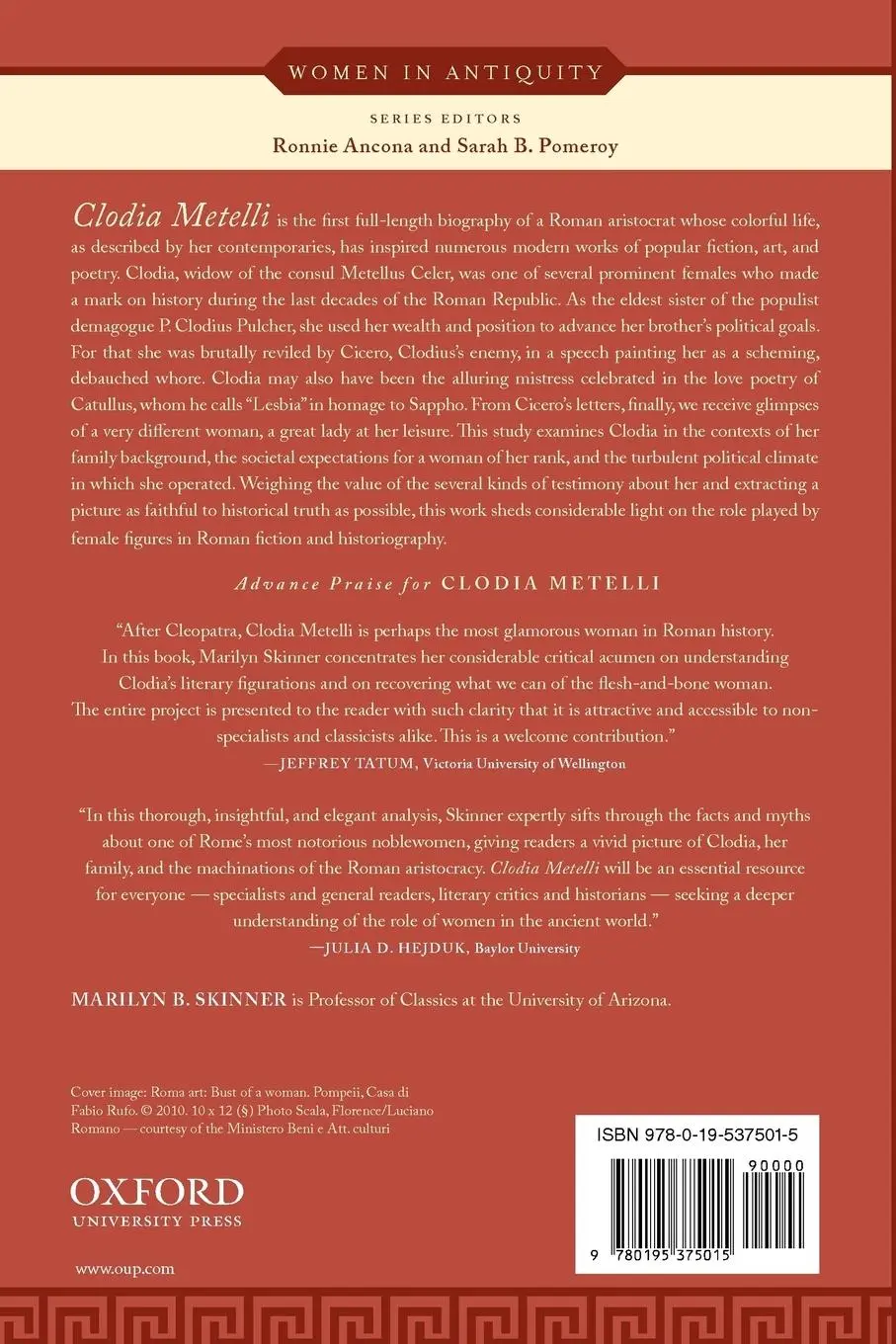 Rückseite: 9780195375015 | Clodia Metelli | The Tribune's Sister | Marilyn B. Skinner | Buch