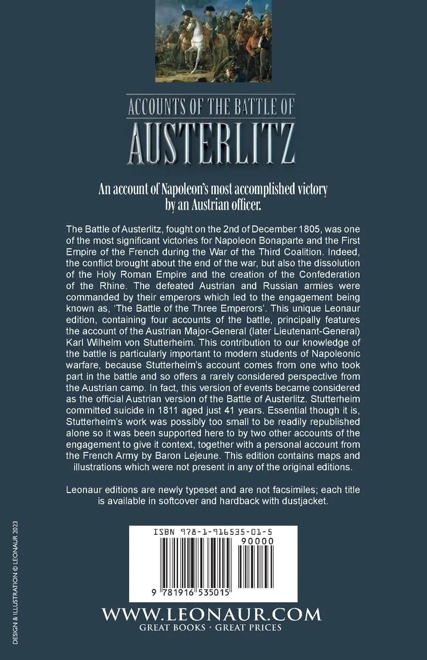 Rückseite: 9781916535015 | Accounts of the Battle of Austerlitz | K. Stutterheim (u. a.) | Buch